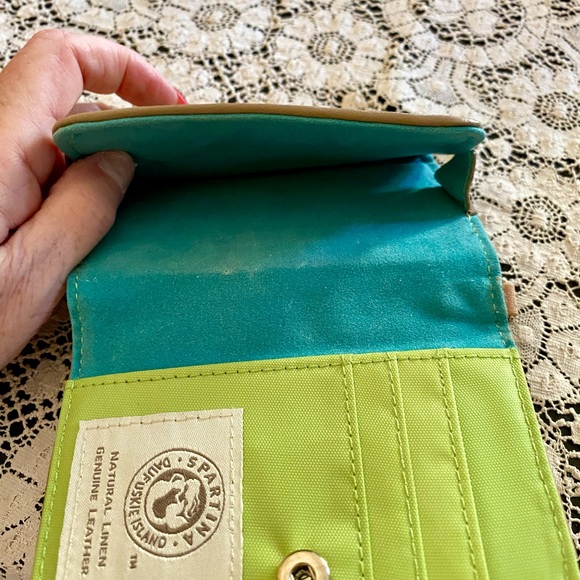 🔥Spartina Phone Wallet Linen & Leather Wristlet🔥 - Picture 5 of 12